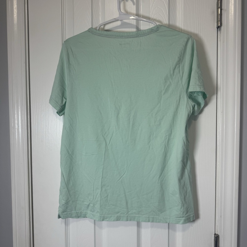 Life Is Good Sleep Women's‎ Beach Chairs Umbrella Shirt Large Sea Green - Picture 4 of 4
